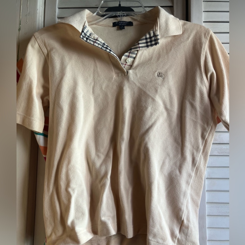 Beige Burberry polo